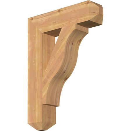 Ekena Millwork Funston Craftsman Smooth Bracket, Western Red Cedar, 5 1/2"W x 24"D x 32"H BKT06X24X32FST04SWR
